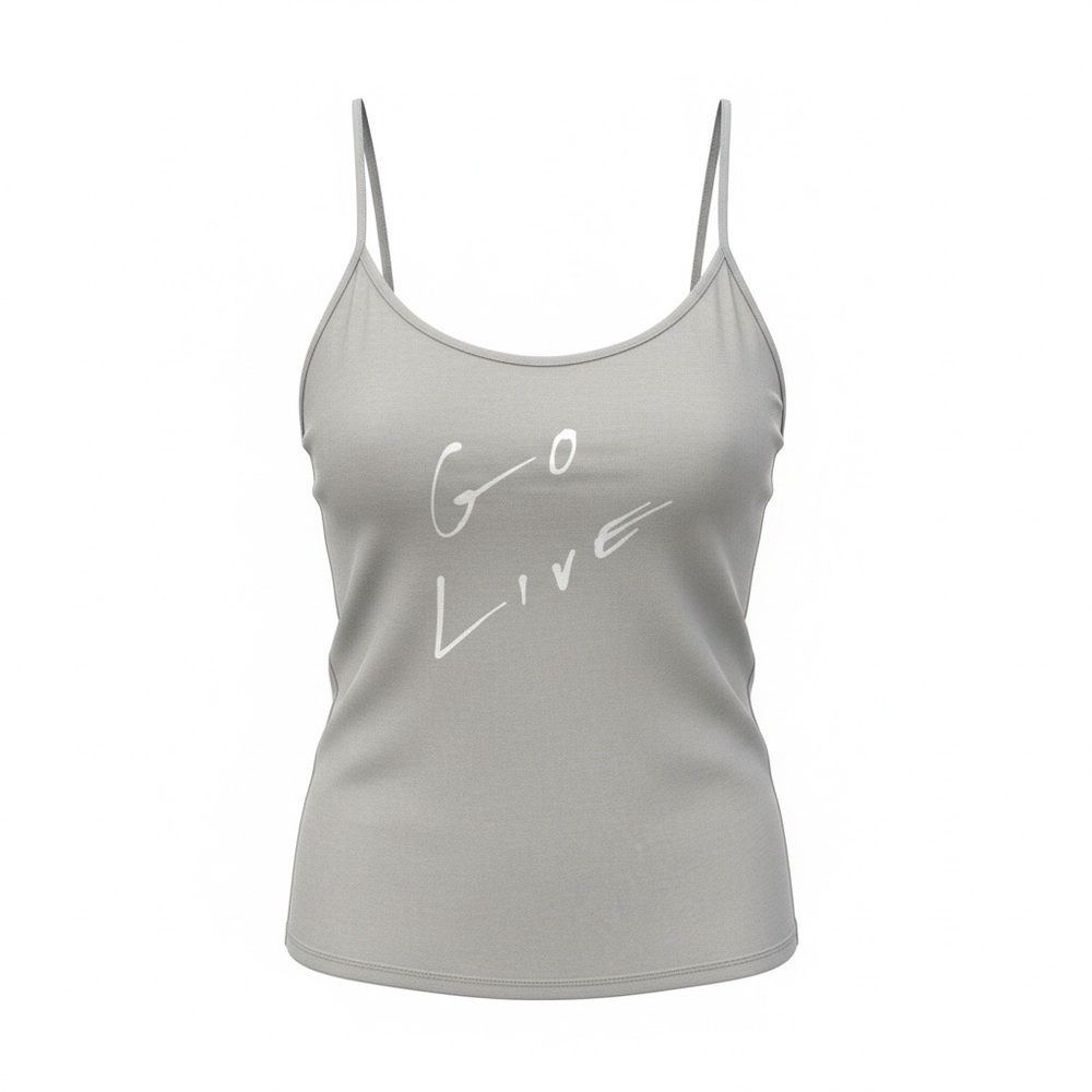 good hYOUman Light Gray 'Go Live' Scoop Tank